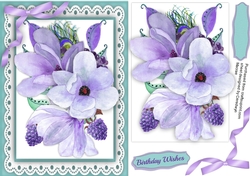 Beautiful flowers and Berrys on Lace