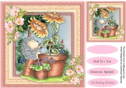 Hedgehog Sunflower Friends