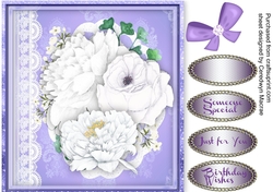 Beautiful White Roses on lace 1