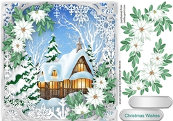 Christmas Cottage in the Snow