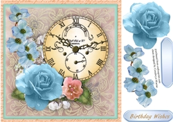 Blue Vintage Clock of Time 1