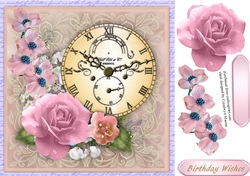 Pink Vintage Clock of Time 2