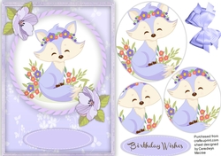 Cute girl Fox in Lilac , Pyramid 2