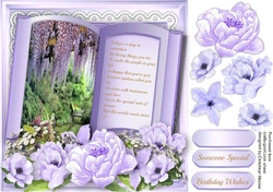 Beautiful lilac Birthday Book with Verse