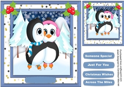 Cute Cuddling Penguins