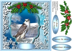 Beautiful Eagle in Snow Scene 