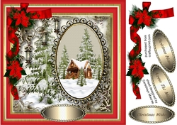Christmas Cottage in the Snow 