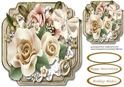 Lovely Shaped Wedding or Anniversary Card