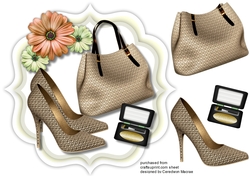 Beautiful Shaped card with Shoes 4,