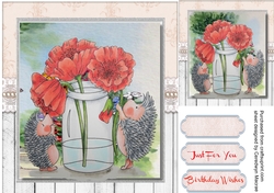 Blooming Lovely Hedgehogs