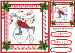 Bicycle Snowman 