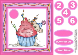 Sneaky Bears Birthday Cupcake