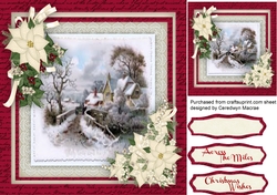 Christmas Scene on Fine Lace