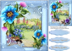 Himalayan Poppies in a Ornate Frame 