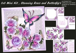Stunning Lilac Roses and Butterflys
