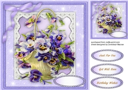 Beautiful Basket of Pansys 