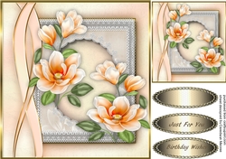 Beautiful Mmagnolias on Lace