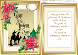 A5 With Verse , Glory to the New Born Kingf 