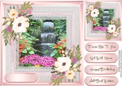 Beautiful Waterfall and Anemonies 