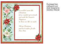 Incert with verse, Festive Cheer 