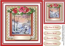 Beautiful Frozen water in a gold frame 