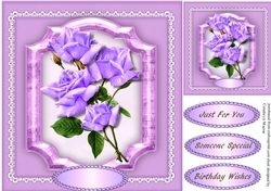 Beautiful Bracket andLilac roses 