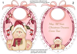 Babys Tent card , May all Your christmas Dreams come true