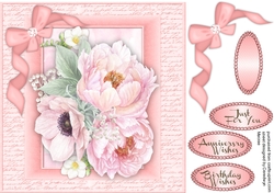 Stunning Pink Peonies on a Script frame