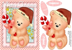 Lovely Christmas Baby Bear , Pink