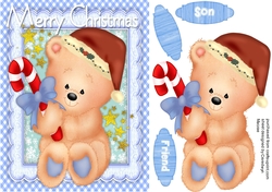Lovely Christmas Baby Bear , Blue