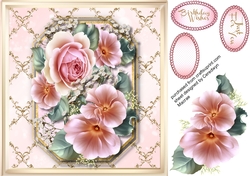 Beautiful loves Bouquet on a Gold Lattace Mat 2