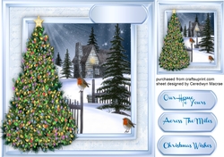 Beautiful Tree in a Christmas Scene 