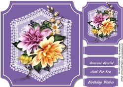 Beautiful Dahlias On Stunning Lace