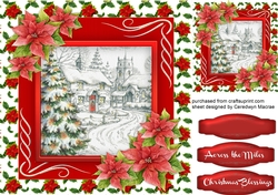 Christmas Morning With poinsettias