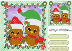 Christmas Owls Dressed For Winter