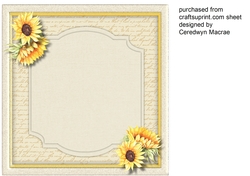 Blank 8x8 Incert Sunflowers 