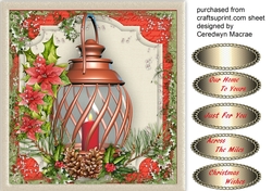 Beautiful Lantern and Poinsettias 
