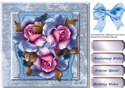 Beautiful Roses on Script mat 1