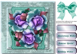 Beautiful Roses on Script mat 2