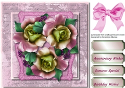 Beautiful Roses on Script mat 3