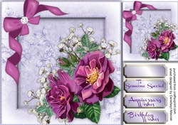 Stunning Wine Roses and Babys Breath , 3