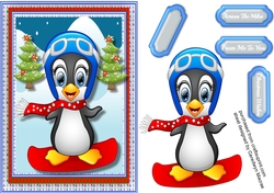 Lovely A5 Ski- Board Penguin