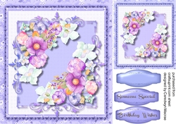 Summer Flowers in Ornate Frame
