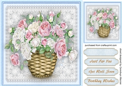 Beautiful Basket of Smmer Roses