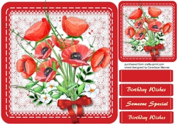 Beautiful Bouquet of Red Poppys