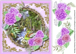Beautiful Hydrangers and Water Scene 2