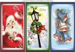 3 Beautiful Christmas Dl Cards