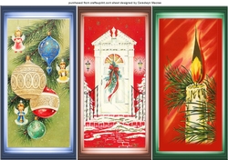 3 Beautiful Christmas Dl Cards 
