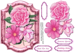 Dusky Pink Roses in a Bracket Frme