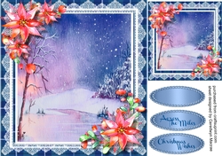 Winters Lake with Poinsettias